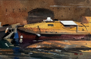 Boat on the Regents Canal, near Kings Cross