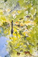 Water of Leith, Edinburgh, with Anthony Gormley Figure 