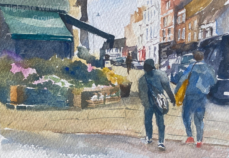 Walking up Highgate High Street.JPG